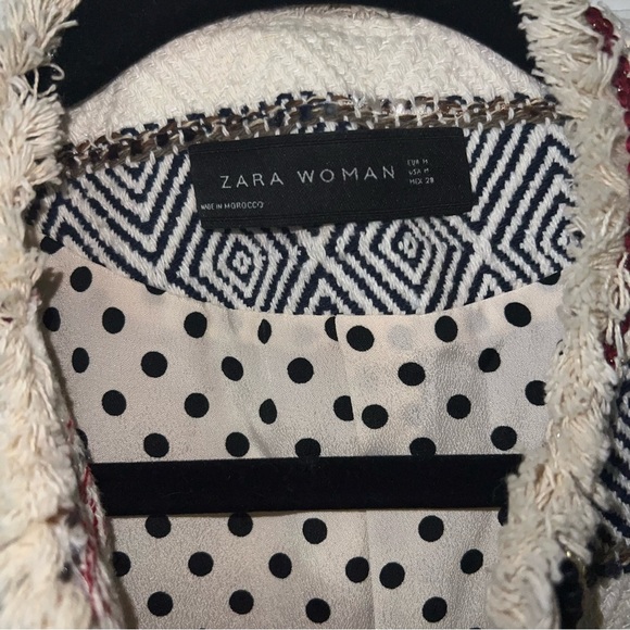 Zara Woman Sequin Lined Tweed Open Blazer. Excellent Condition - Picture 2 of 6